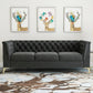 Chanin Velvet Rolled Arm Chesterfield Sofa