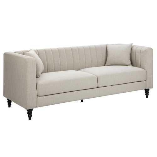 Contemporary Channel Stitched 3 Seater Sofa
