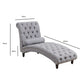 Chesterfield Tufted Nailhead Armless Chaise Lounge