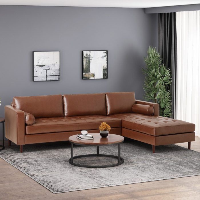 Stunning Contemporary Tufted Upholstered Chaise Sectional – 4-Piece Luxury for Your Living Room