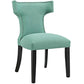 Curve Back Fabric Dining Chair