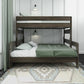 Farmhouse Twin XL over Queen Bunk Bed - Pecan