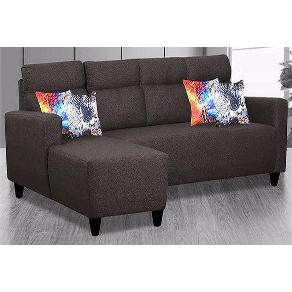 Elbon Sectional Sofa in Dark Brown Color