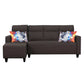 Elbon Sectional Sofa in Dark Brown Color