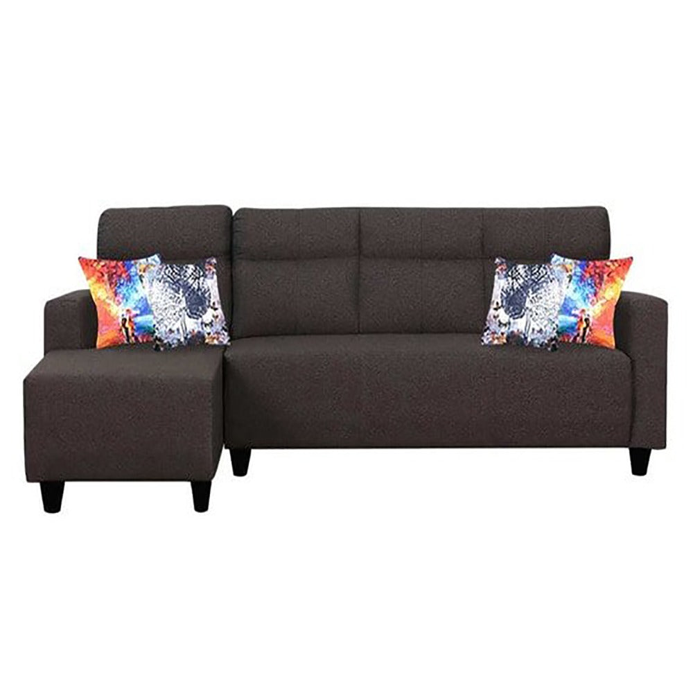 Elbon Sectional Sofa in Dark Brown Color