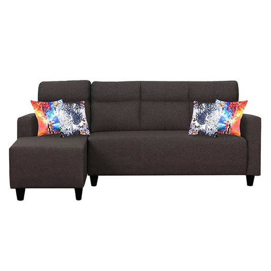 Elbon Sectional Sofa in Dark Brown Color