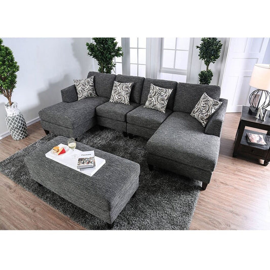 Luxurious Fabric Modular 5pcs Sectional Sofa Bed – Customizable Comfort for Your Living Room