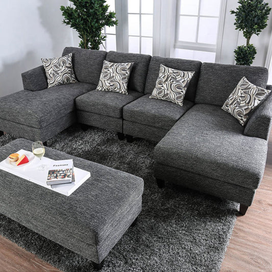 Luxurious Fabric Modular 5pcs Sectional Sofa Bed – Customizable Comfort for Your Living Room