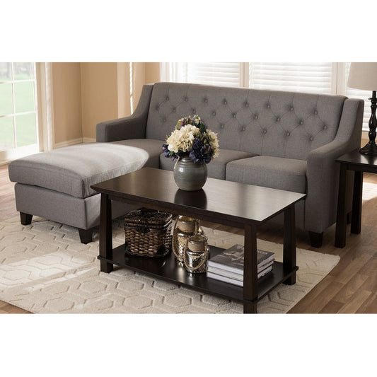 Fabric-Upholstered Tufted 2-Piece Sectional Sofa – Ultimate Comfort & Style
