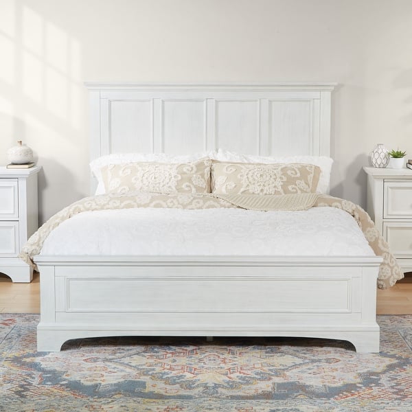 Farmhouse Basics Bed Set - White Queen Bed Set - Queen
