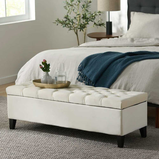 Zavior Furniture Upholstered Bench with Storage