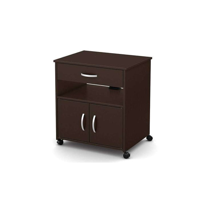 Zaviour Printer Cart with Wheels in Dark Brown