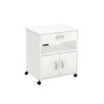 Zaviour Printer Cart with Wheels in Dark Brown