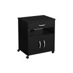 Zaviour Printer Cart with Wheels in Dark Brown