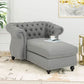 Zviour Tufted Rolled Arms Chaise Lounge