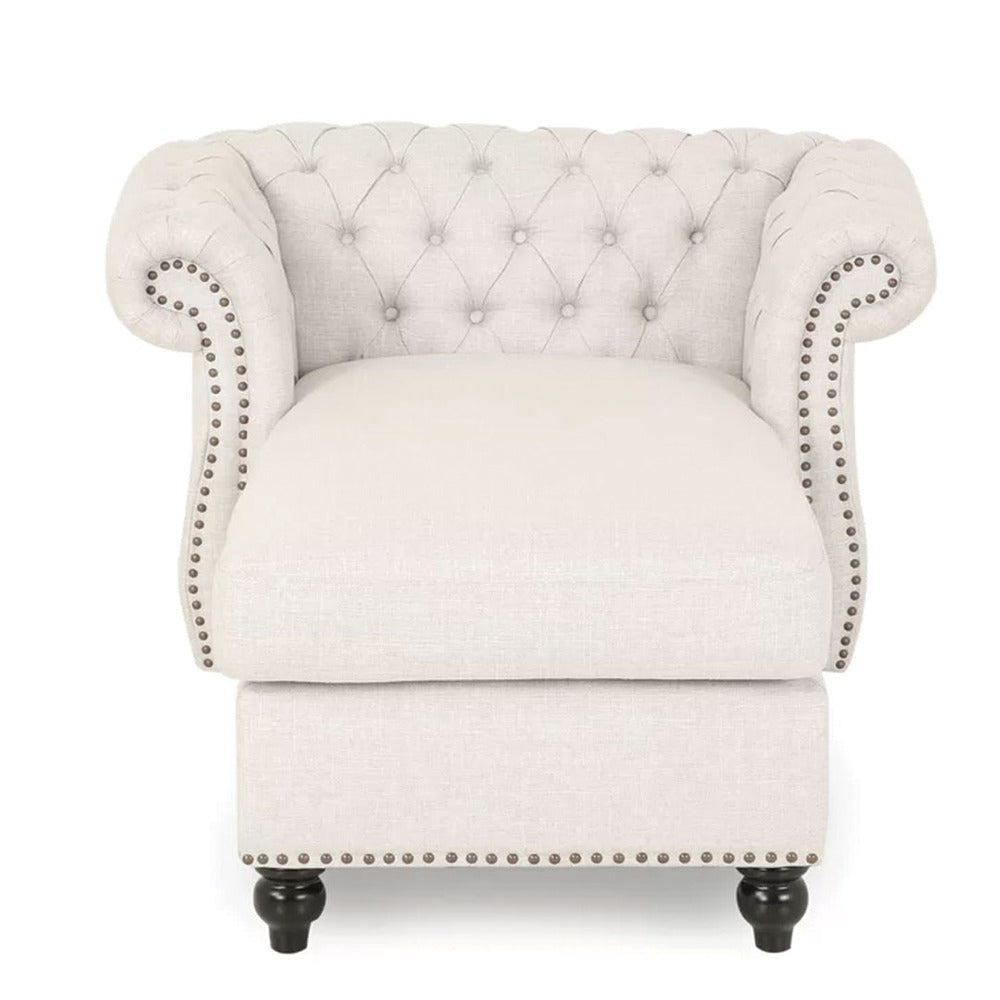 Zviour Tufted Rolled Arms Chaise Lounge