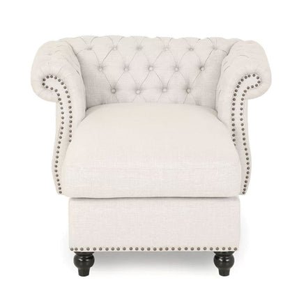 Zviour Tufted Rolled Arms Chaise Lounge