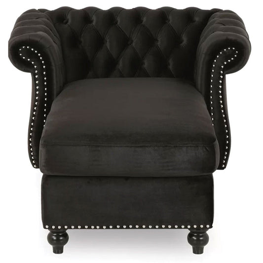 Zviour Tufted Rolled Arms Chaise Lounge