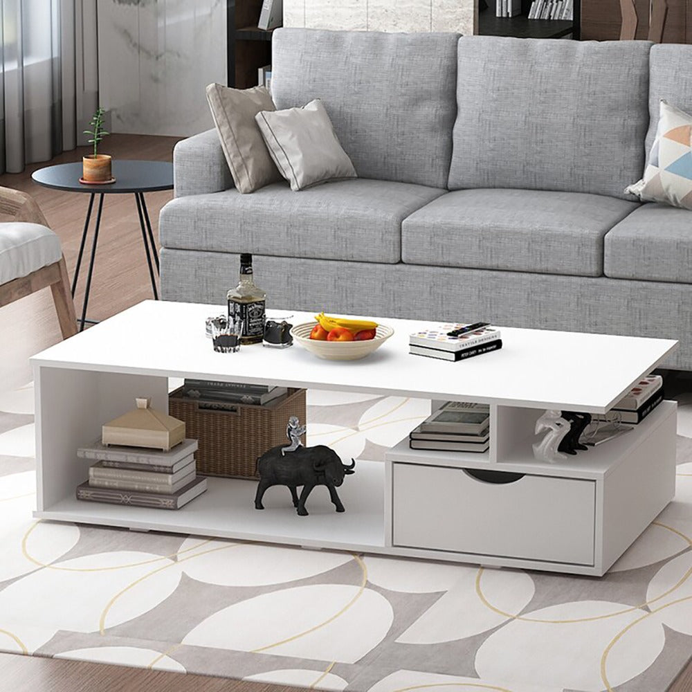 Floor Shelf Coffee Table with Storage