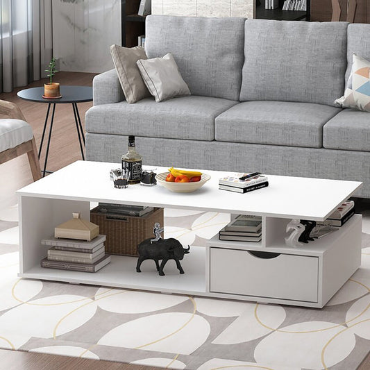 Floor Shelf Coffee Table with Storage