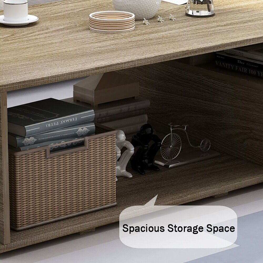 Floor Shelf Coffee Table with Storage