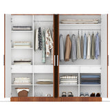 Four Door Wardrobe with Mirror in MDF