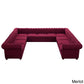 Garcia Tufted Linen U-Shaped Sectional Sofa – Perfectly Designed to Seat 11 People in Ultimate Comfort