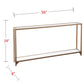 SEI Furniture Grant Narrow Console Table with Glass Shelf Display – Dubai, UAE