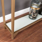 SEI Furniture Grant Narrow Console Table with Glass Shelf Display – Dubai, UAE