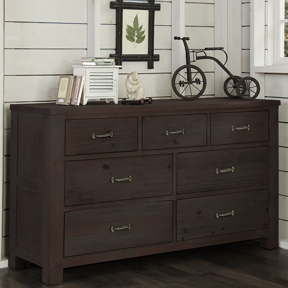 Highlands Collection Espresso 7-Drawer Dresser – Premium Storage for Your Dubai Home