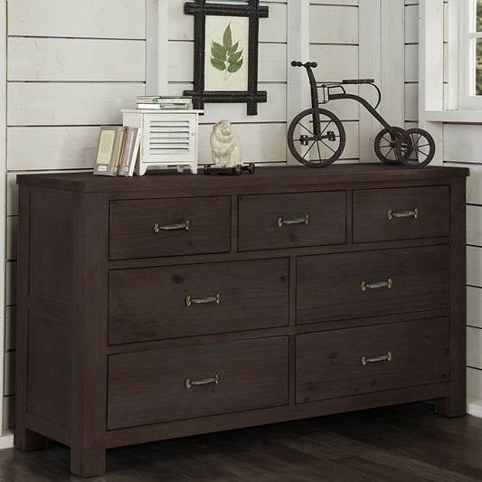 Highlands Collection Espresso 7-Drawer Dresser – Premium Storage for Your Dubai Home