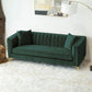 Jacqueline Velvet Square Arm 3 Seater Sofa