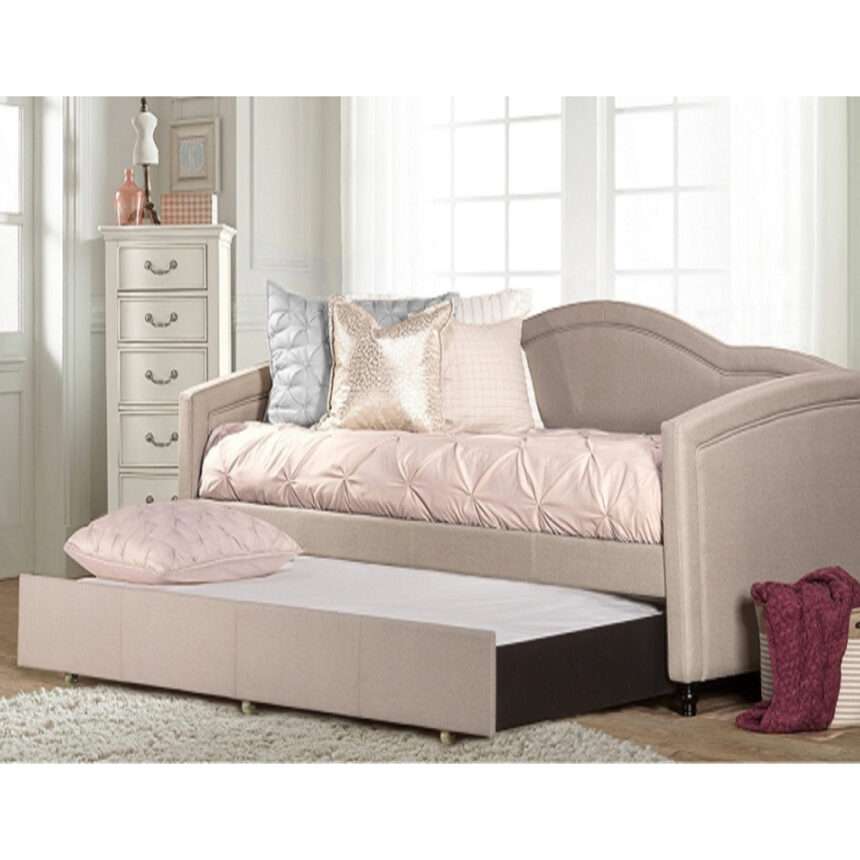 Jasmine Dove Grey Daybed with Trundle in Dubai- Space-Saving & Stylish Furniture for Dubai Homes