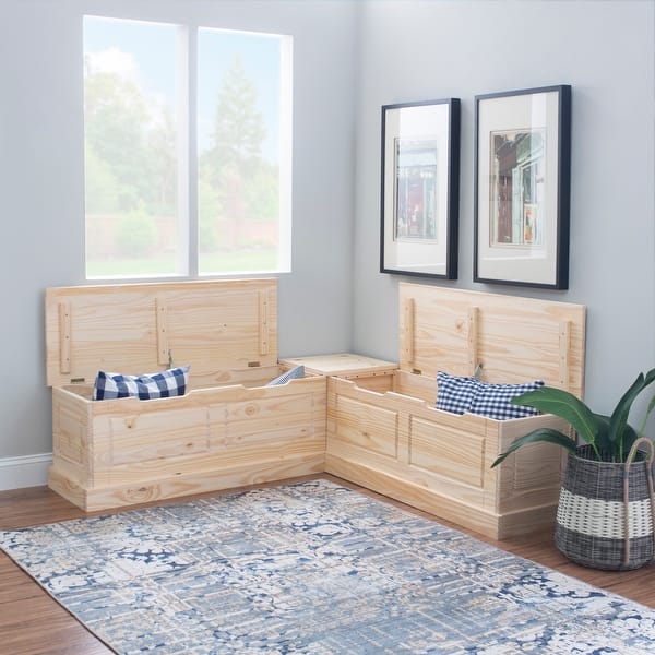 Josie L-shaped Backless Breakfast Nook Bench - Unfinished