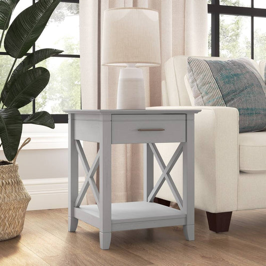 Key West End Table with Storage by Bush Furniture