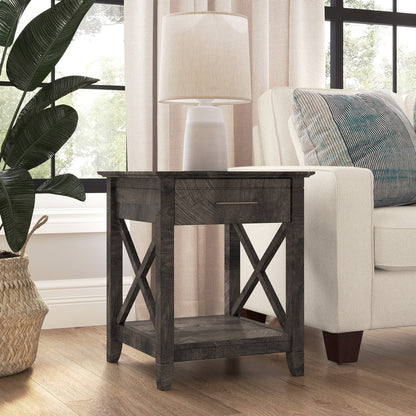Key West End Table with Storage by Bush Furniture