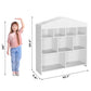 Kids Bookshelf 9-Cubby Toy Storage Organizer for Creative Play