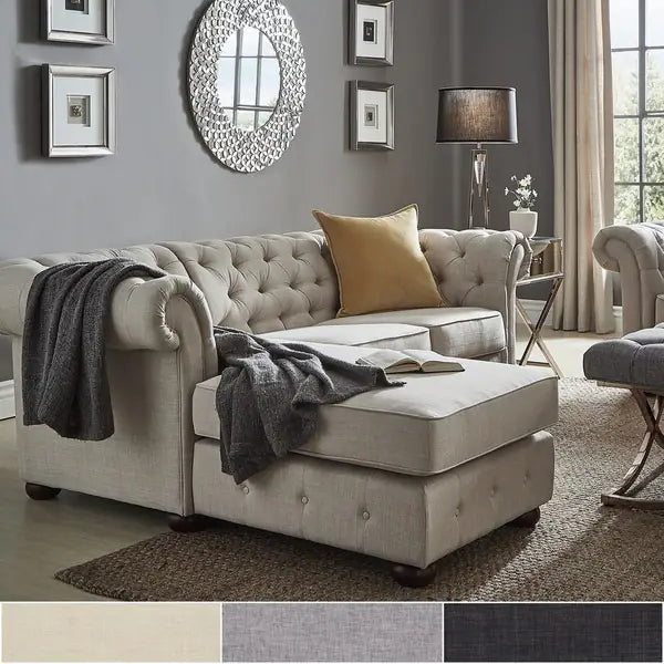 Chesterfield 4-Seat Sofa and Chaise
