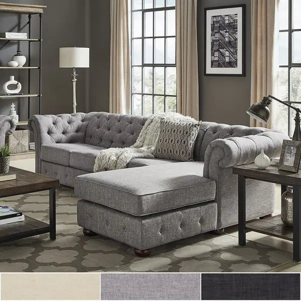 Chesterfield 4-Seat Sofa and Chaise