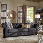 Tufted Scroll Arm Chesterfield Sofa