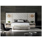 Modern Glamorous Wall Panel Bed Dubai – Charcoal Upholstered Elegance