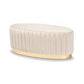LUXE Velvet Oval Ottoman
