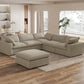 Large Down Filled Corner Sectional Sofa Couch with Ottoman for Living Room Set – Ideal for Dubai Homes