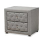 Lepine Grey Fabric Night Stand