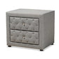 Lepine Grey Fabric Night Stand