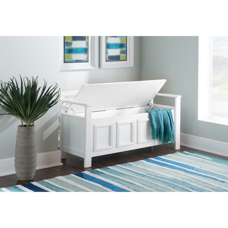Talia Ivory Flip Top Storage Entryway Bench – Stylish Storage Solution for Dubai & UAE Homes