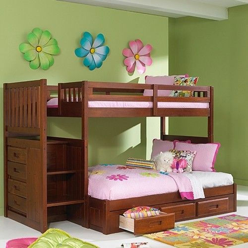 MERLOT TWIN OVER FULL STAIRBED | DISCOVERY WORLD FURNITURE