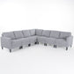 Mahra 7-piece Fabric Sectional Sofa Set - Stylish, Comfortable & Customizable for Your Home in Dubai
