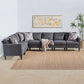 Mahra 7-piece Fabric Sectional Sofa Set - Stylish, Comfortable & Customizable for Your Home in Dubai