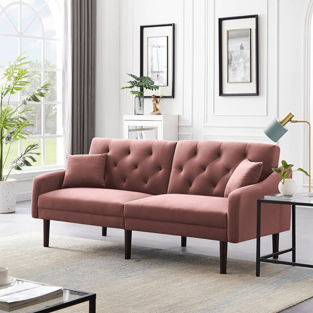 Malek Velvet Square Arm Sofa